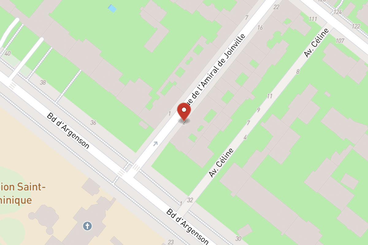 Plan de situation — 2 Rue de l’Amiral de Joinville
