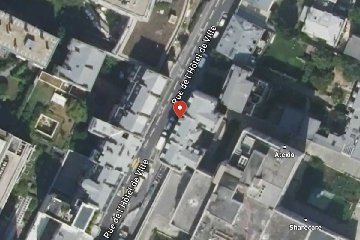 Vue satellite — 10 Rue de l'Hôtel de Ville
