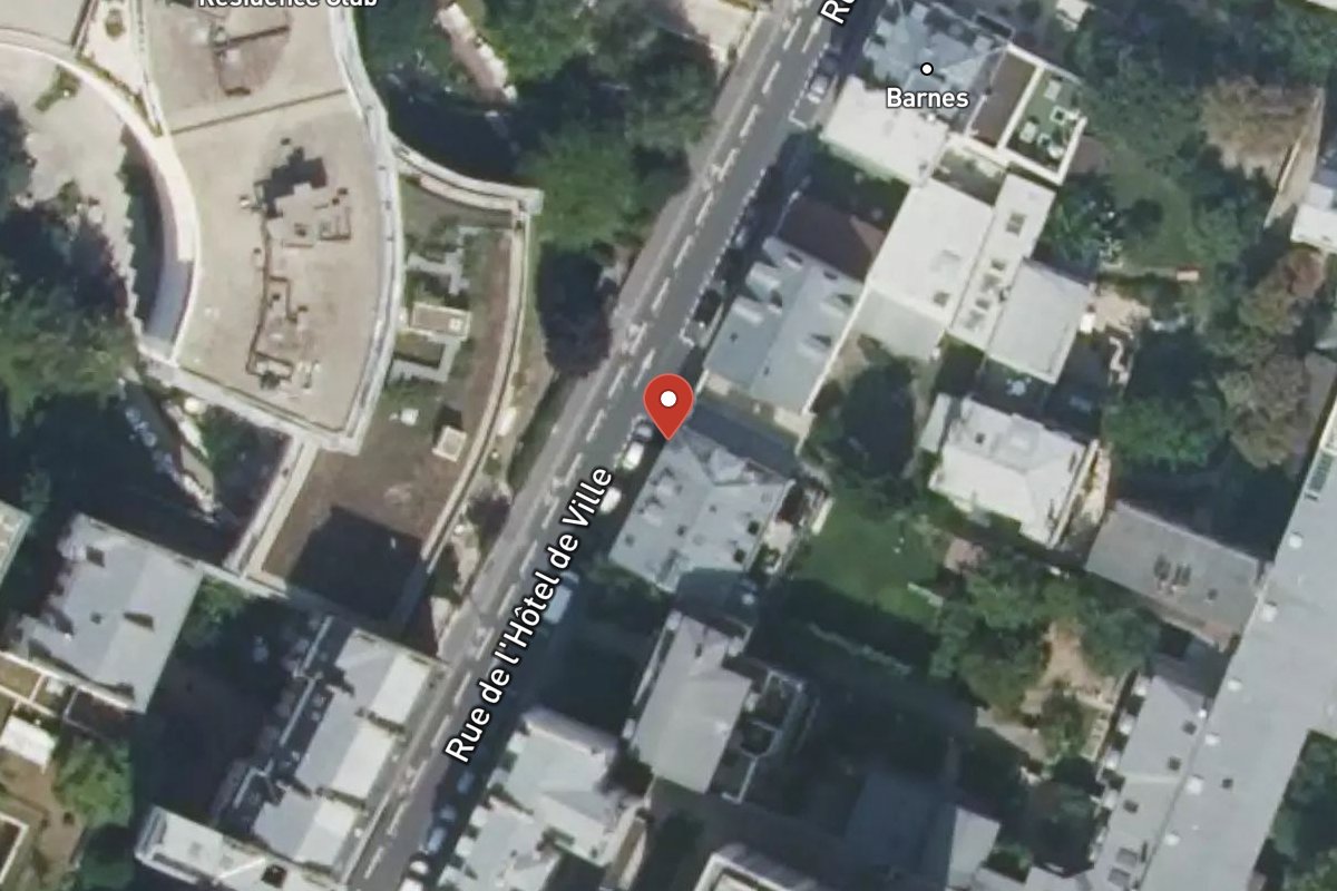 Vue satellite — 16 Rue de l'Hôtel de Ville