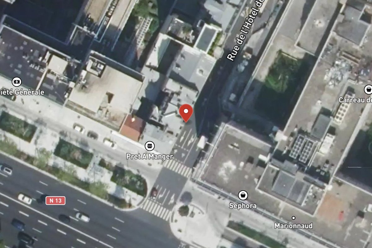 Vue satellite — 1 Rue de l'Hôtel de Ville