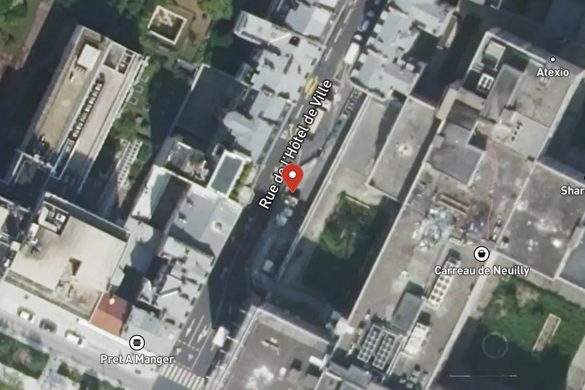 Vue satellite — 6 Rue de l'Hôtel de Ville