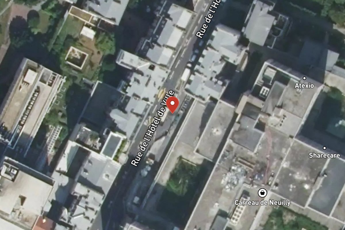 Vue satellite — 8 Rue de l'Hôtel de Ville