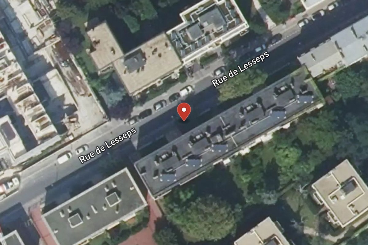 Vue satellite — 14 Rue de Lesseps