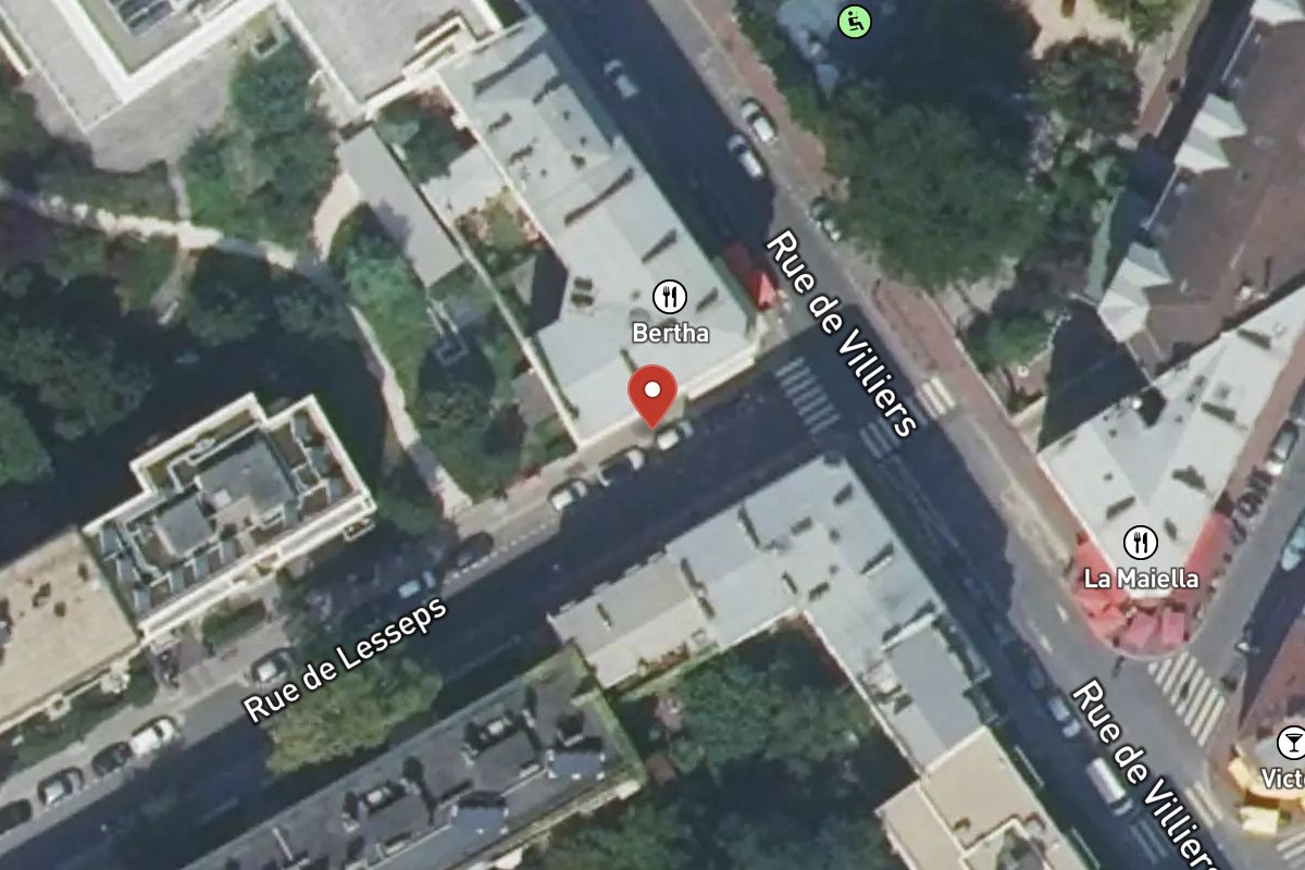 Vue satellite — 15 Rue de Lesseps