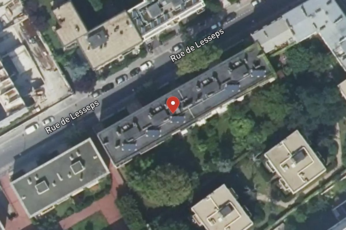 Vue satellite — 16 Rue de Lesseps