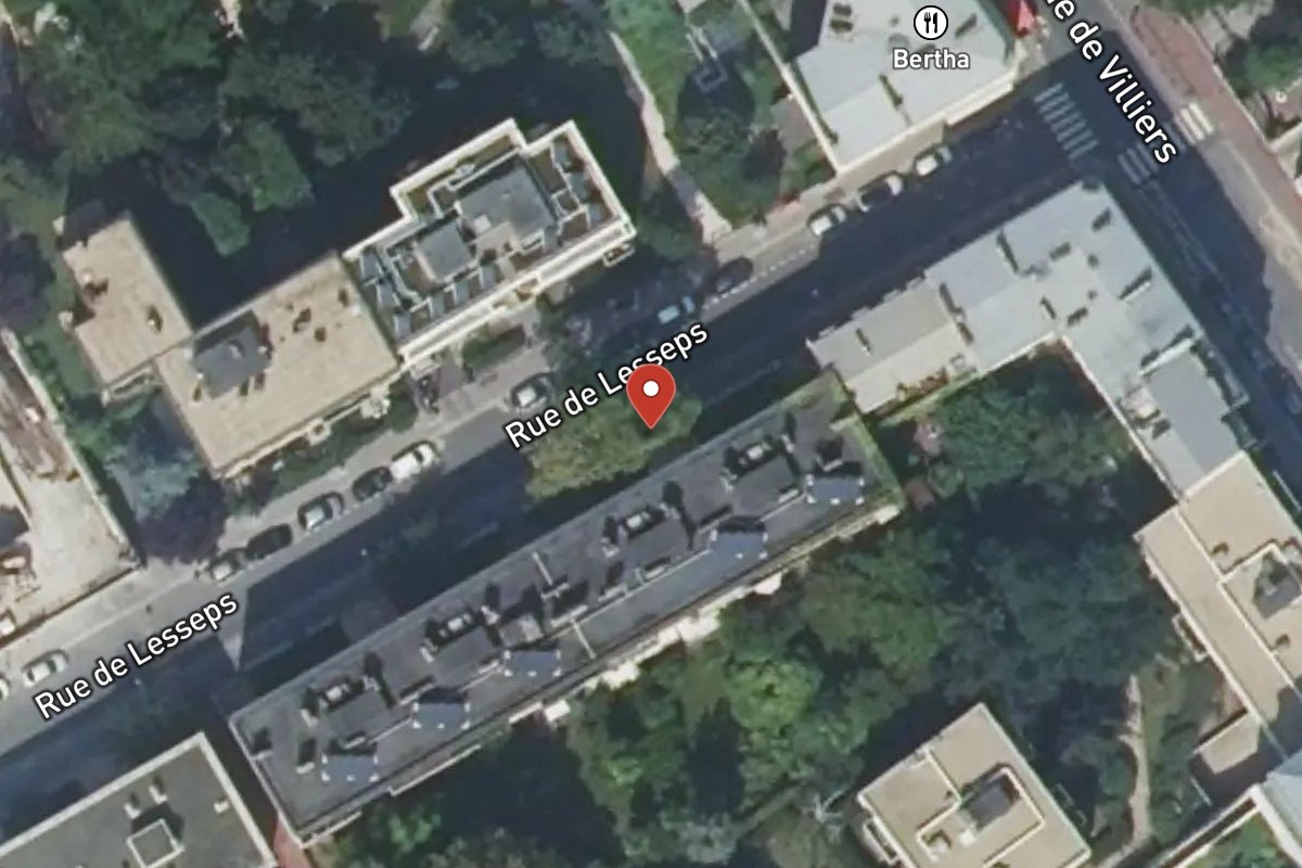 Vue satellite — 18 Rue de Lesseps