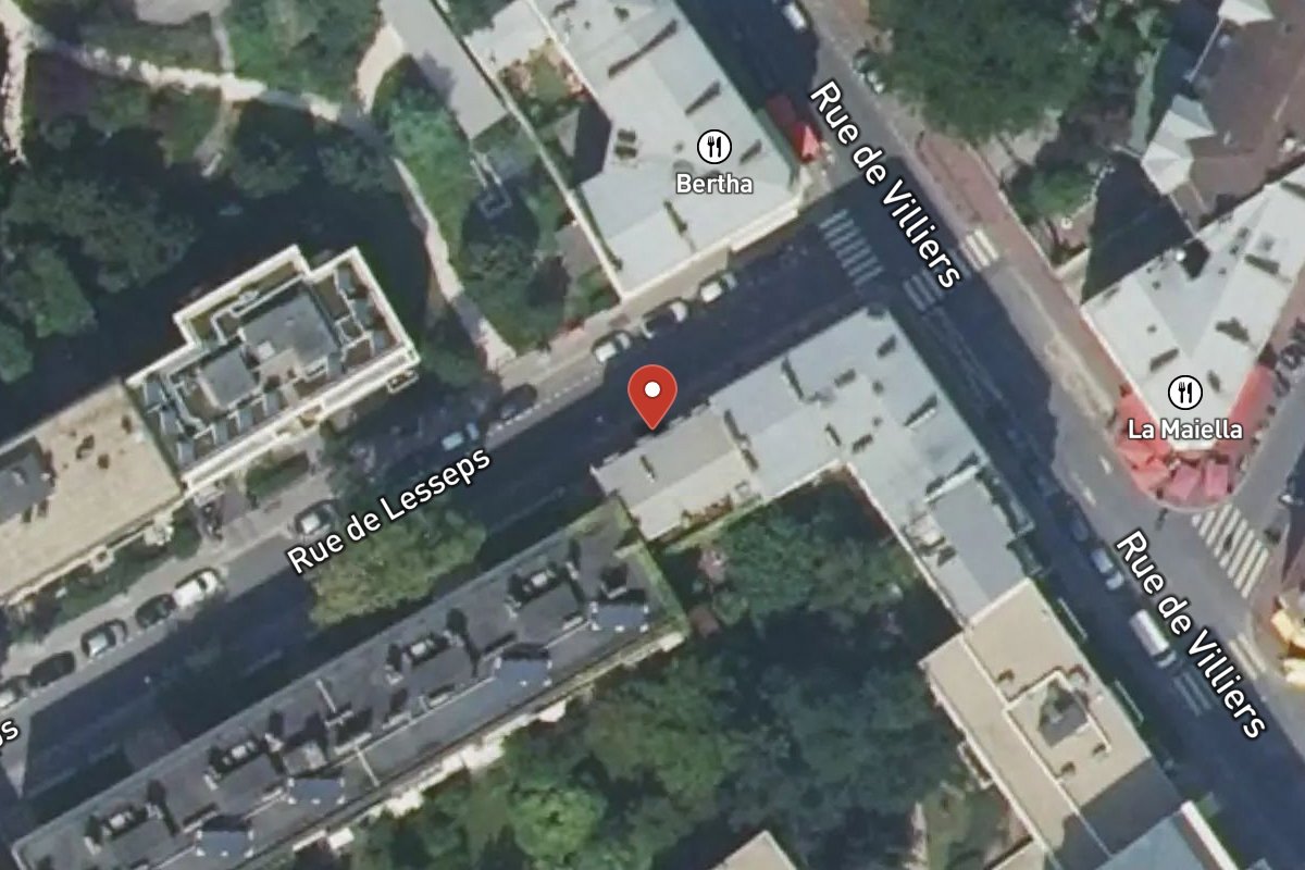 Vue satellite — 22 Rue de Lesseps