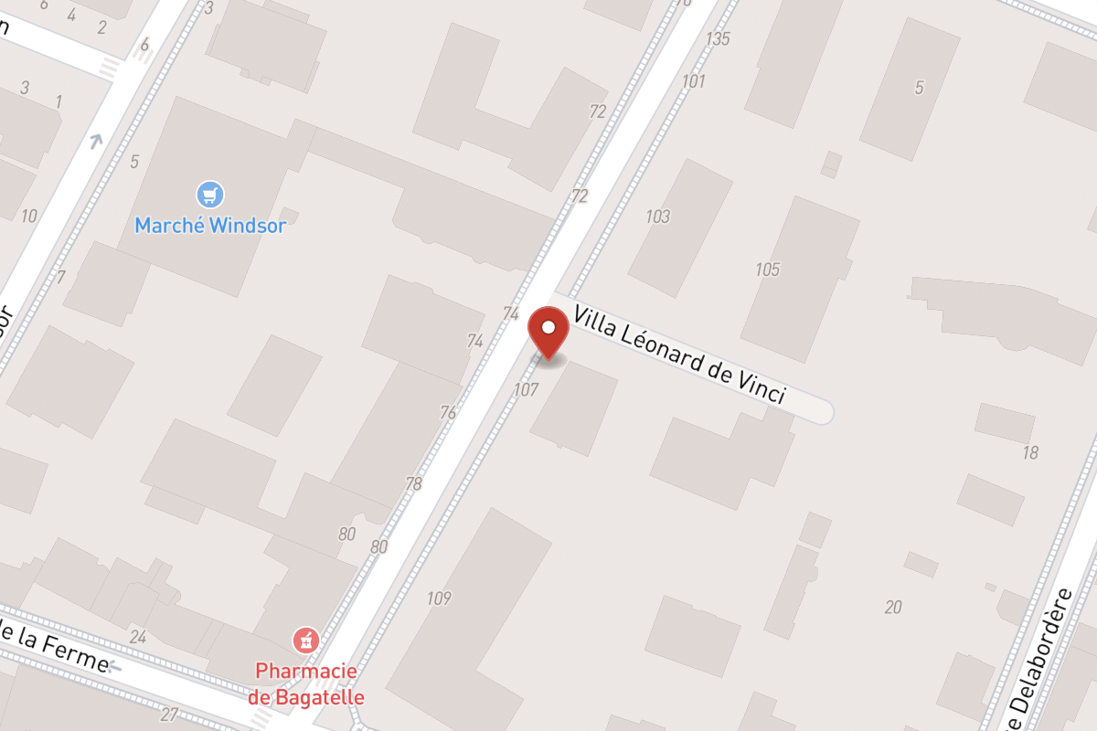 Plan de situation — 105BIS Rue de Longchamp
