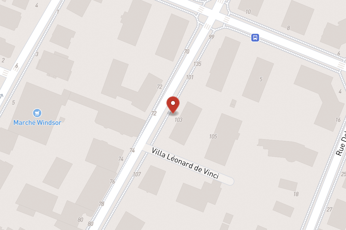 Plan de situation — 105 Rue de Longchamp