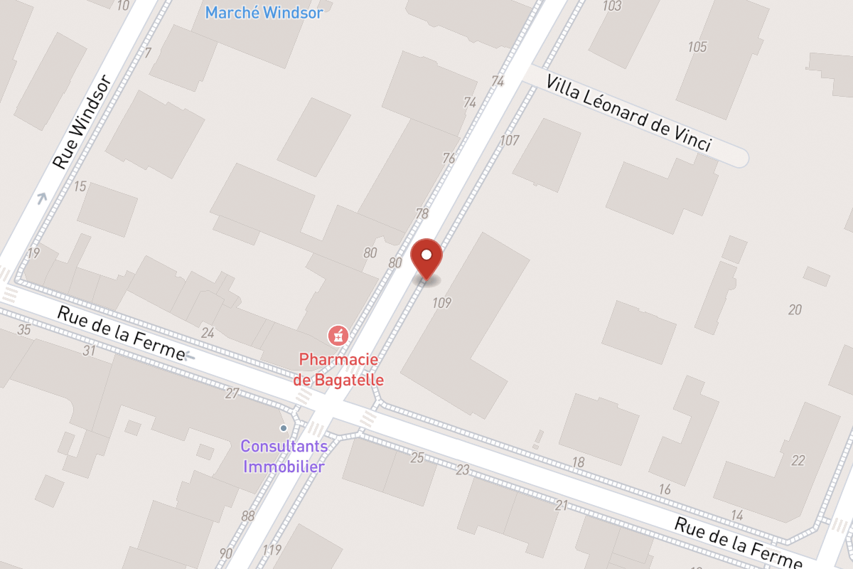 Plan de situation — 109 Rue de Longchamp