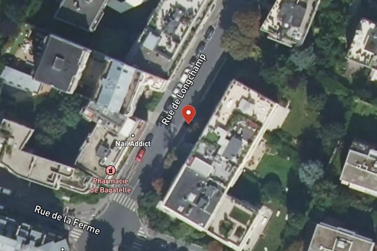 Vue satellite — 109 Rue de Longchamp