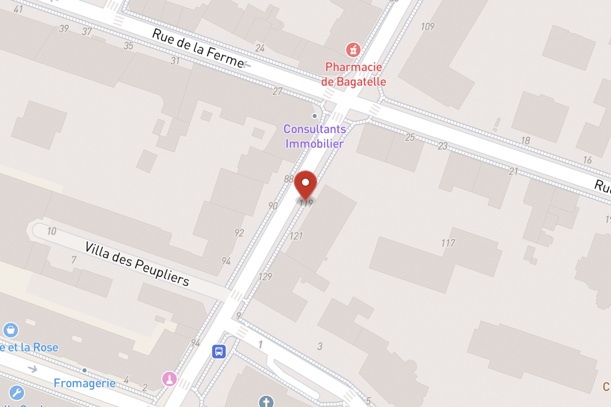 Plan de situation — 119 Rue de Longchamp