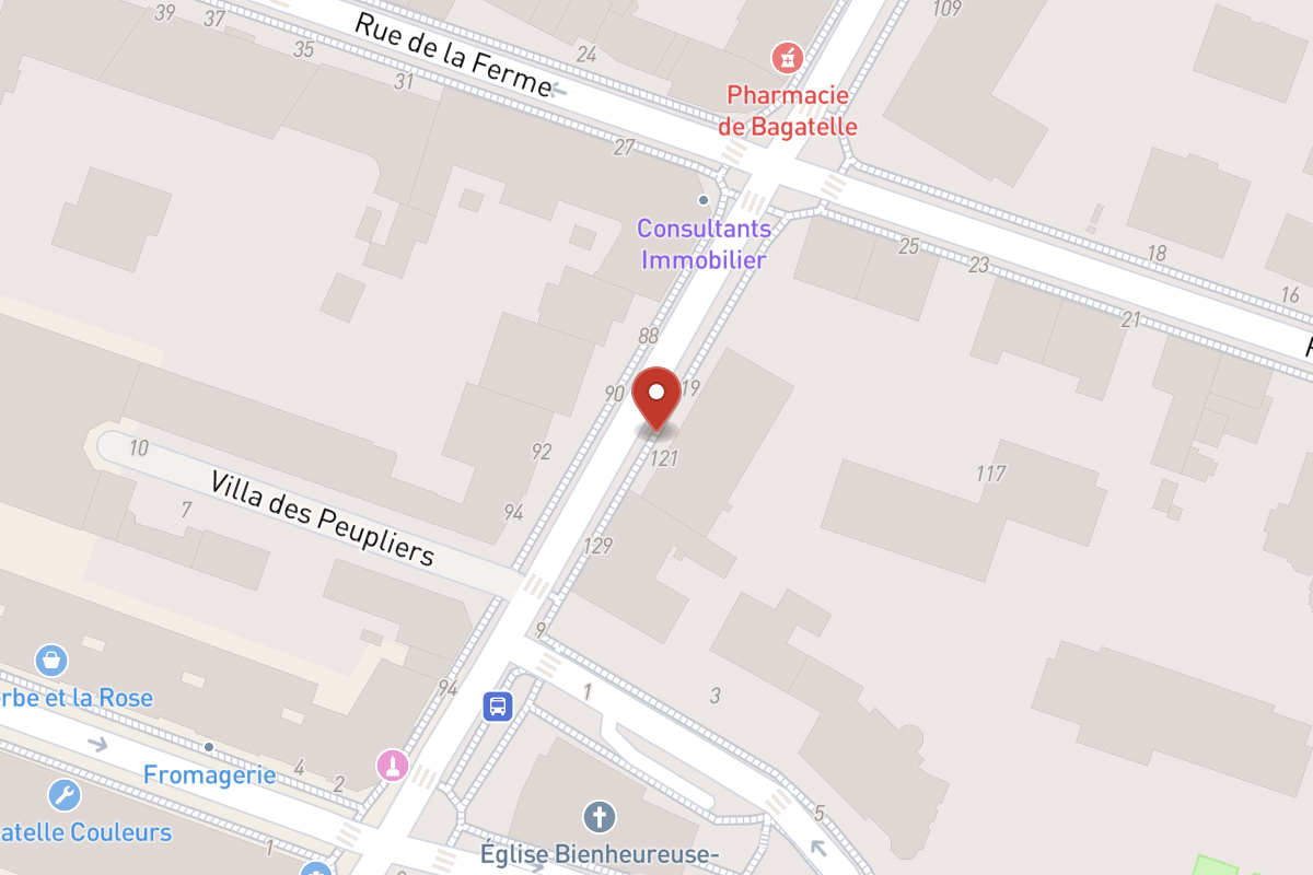 Plan de situation — 121 Rue de Longchamp