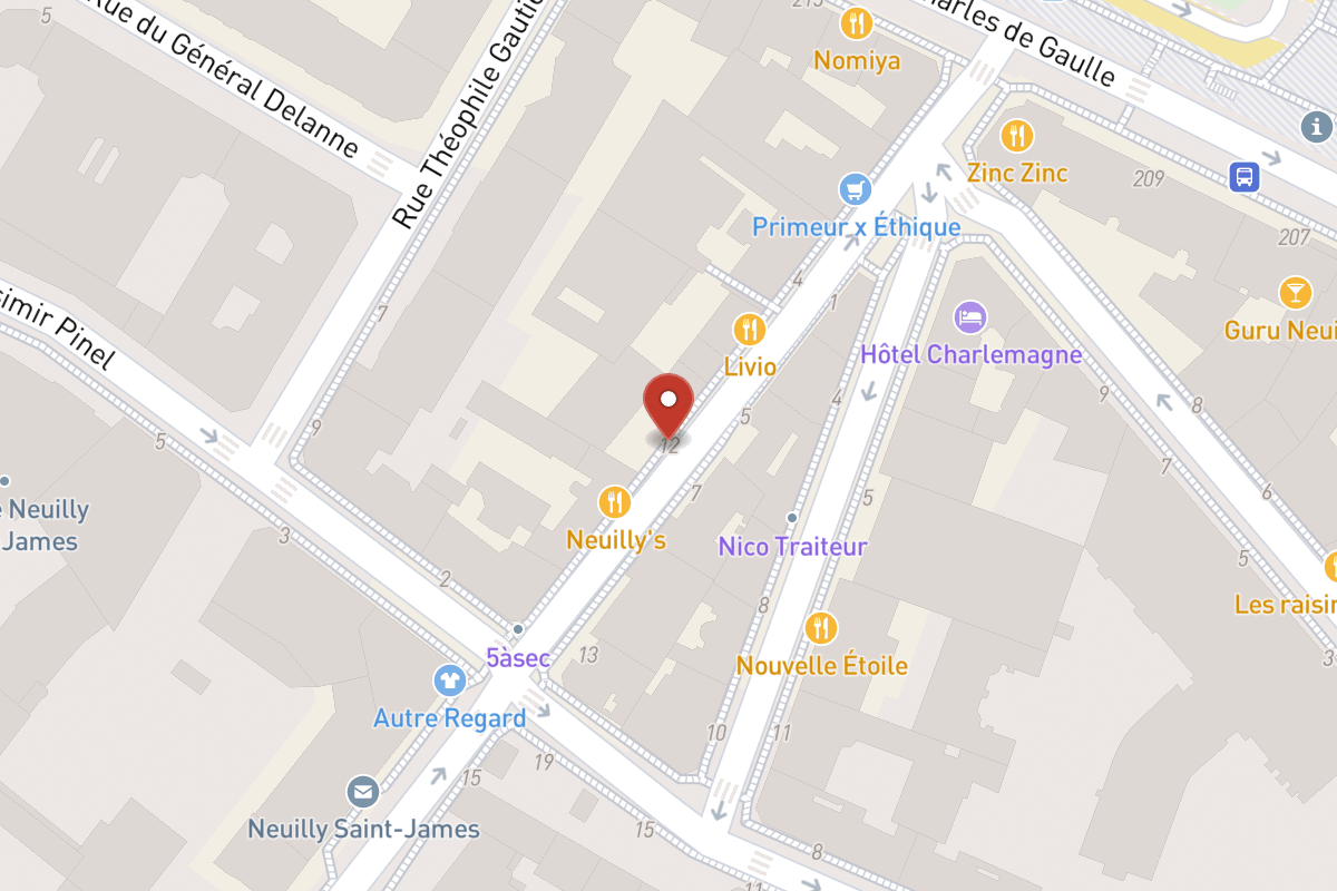 Plan de situation — 12 Rue de Longchamp