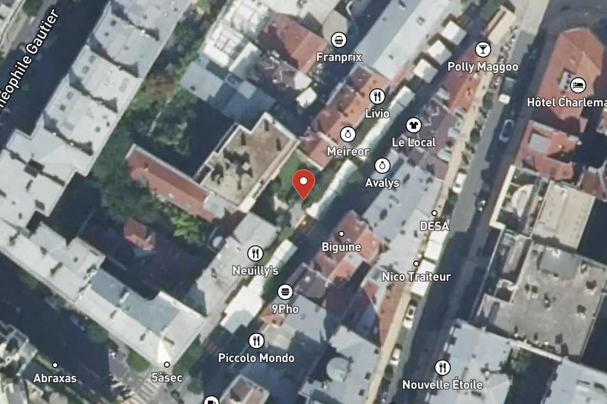 Vue satellite — 12 Rue de Longchamp