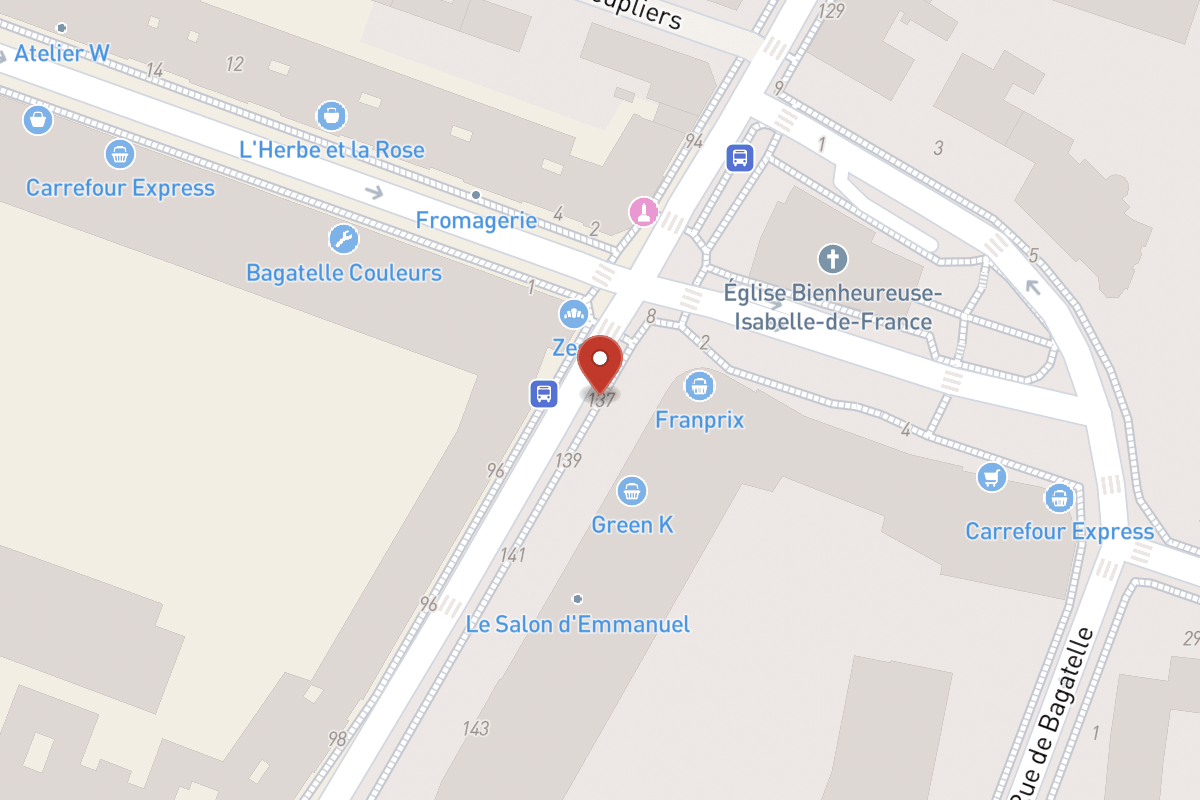 Plan de situation — 137 Rue de Longchamp