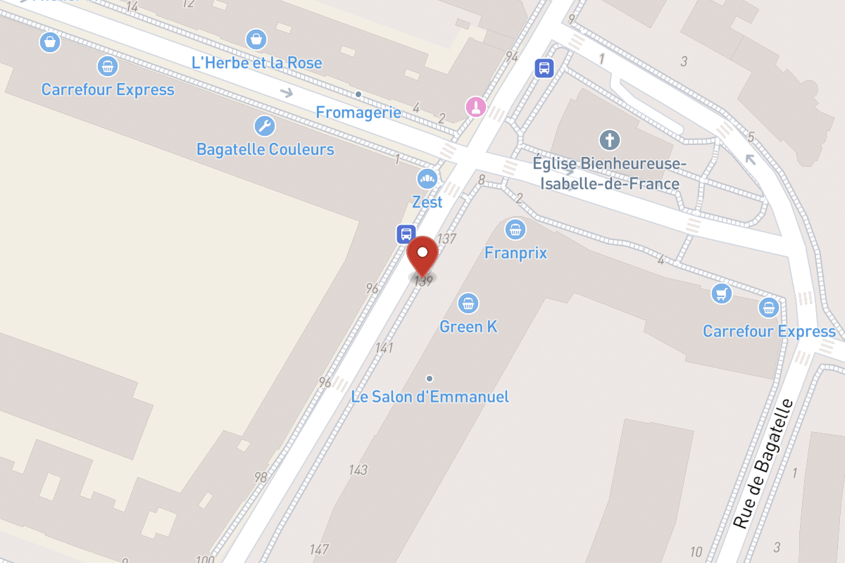 Plan de situation — 139 Rue de Longchamp