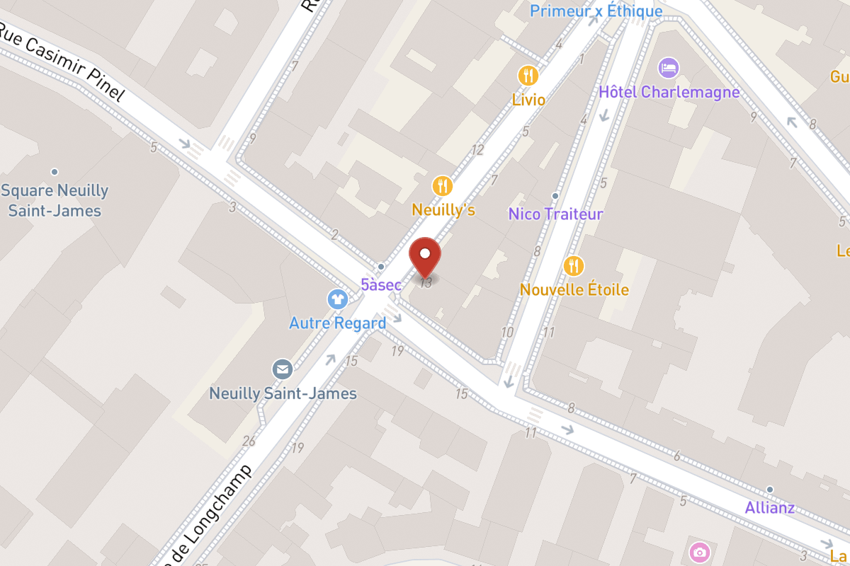 Plan de situation — 13 Rue de Longchamp