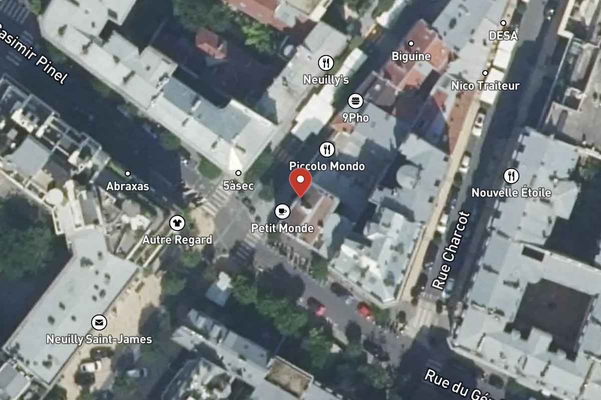Vue satellite — 13 Rue de Longchamp