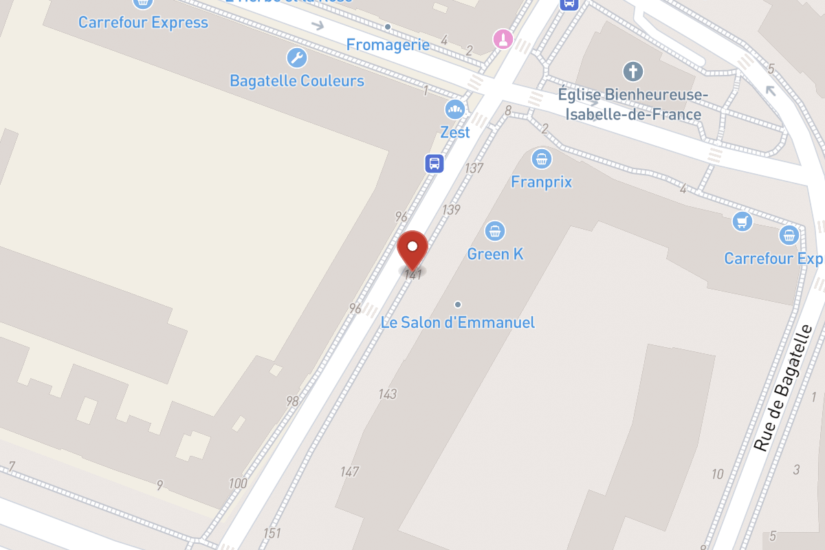 Plan de situation — 141 Rue de Longchamp