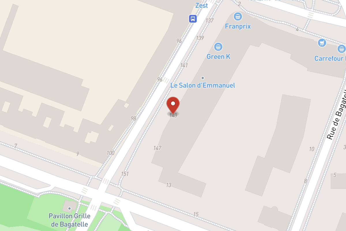 Plan de situation — 143 Rue de Longchamp