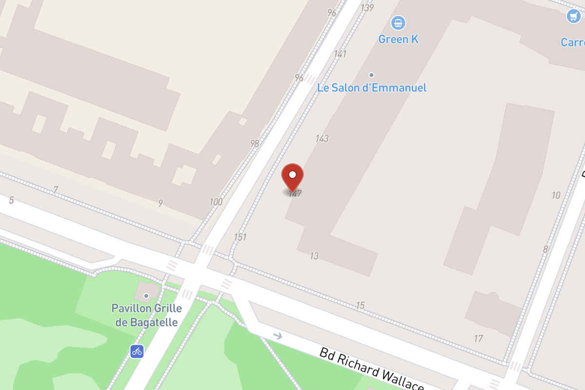 Plan de situation — 145 Rue de Longchamp