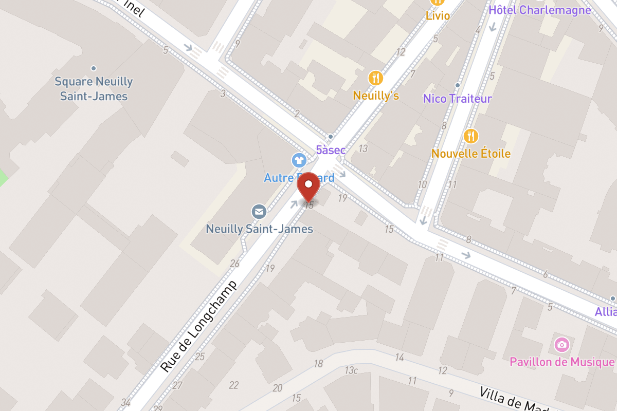 Plan de situation — 15 Rue de Longchamp