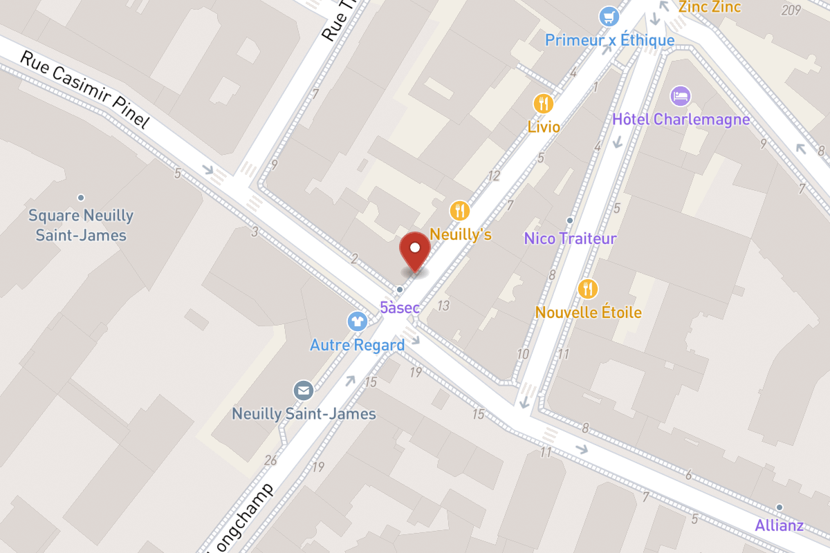Plan de situation — 16 Rue de Longchamp
