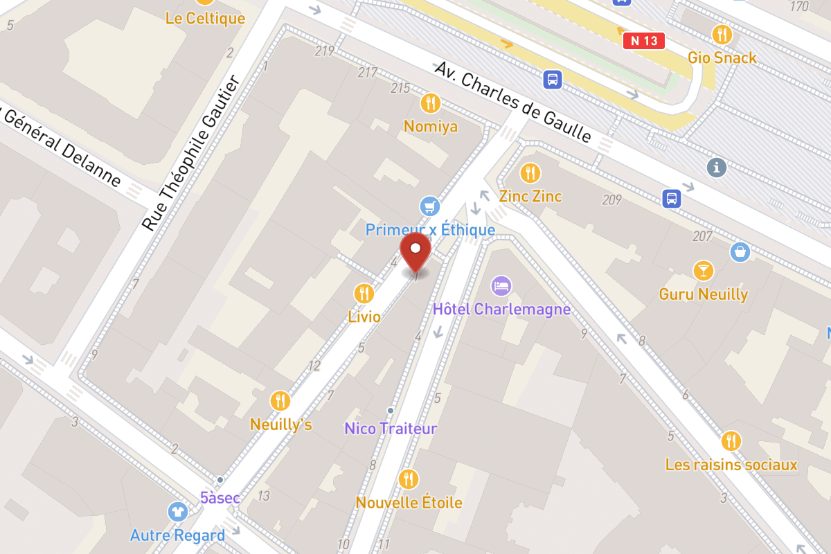 Plan de situation — 1 Rue de Longchamp