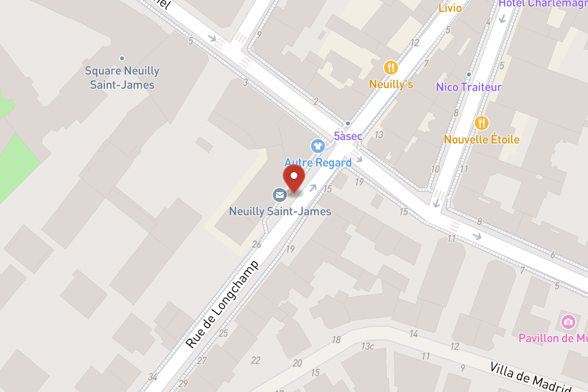 Plan de situation — 22 Rue de Longchamp