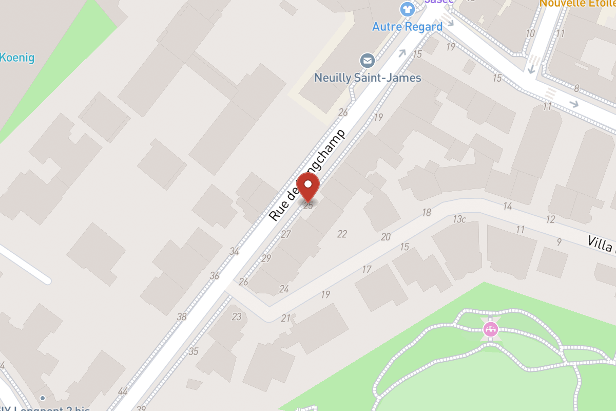 Plan de situation — 25 Rue de Longchamp