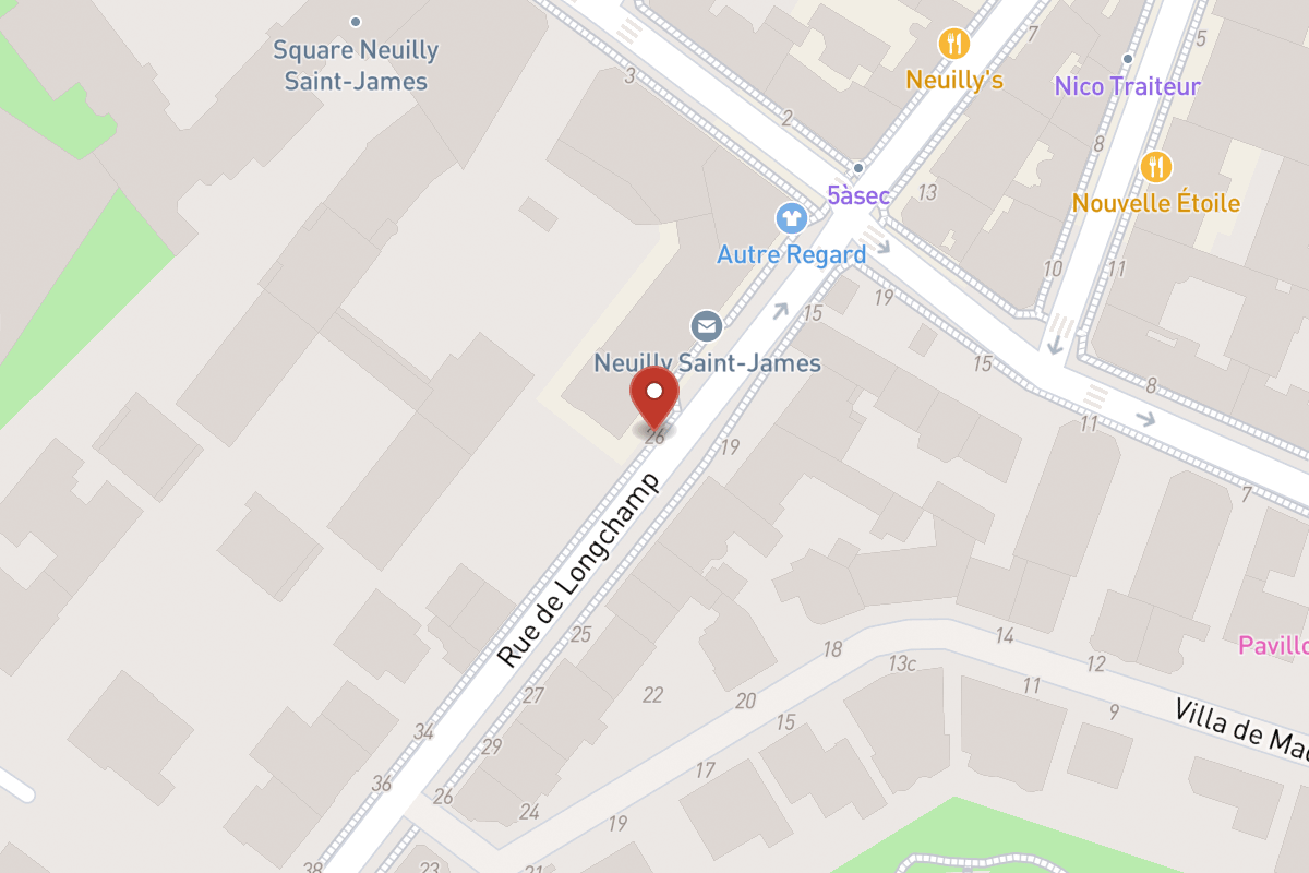 Plan de situation — 26 Rue de Longchamp
