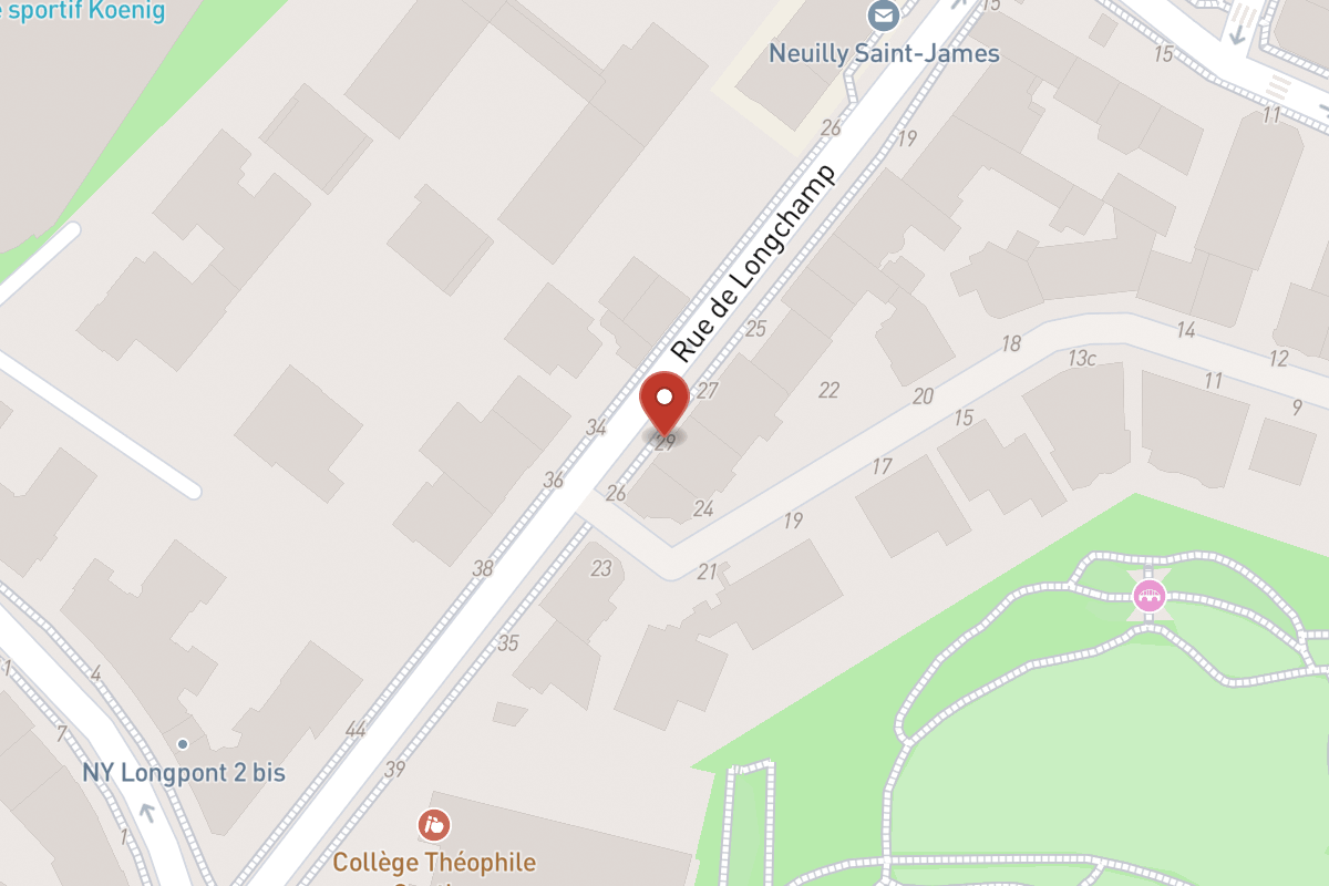 Plan de situation — 29 Rue de Longchamp