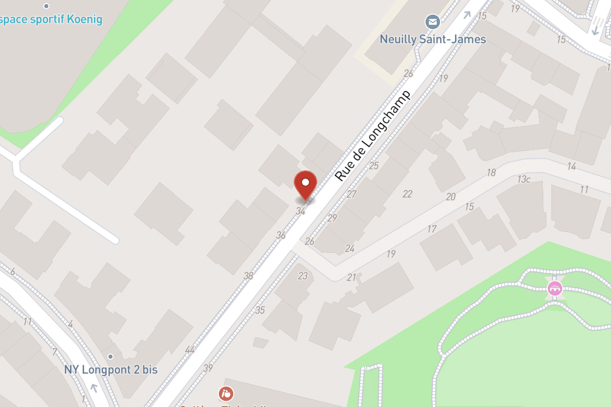Plan de situation — 34 Rue de Longchamp