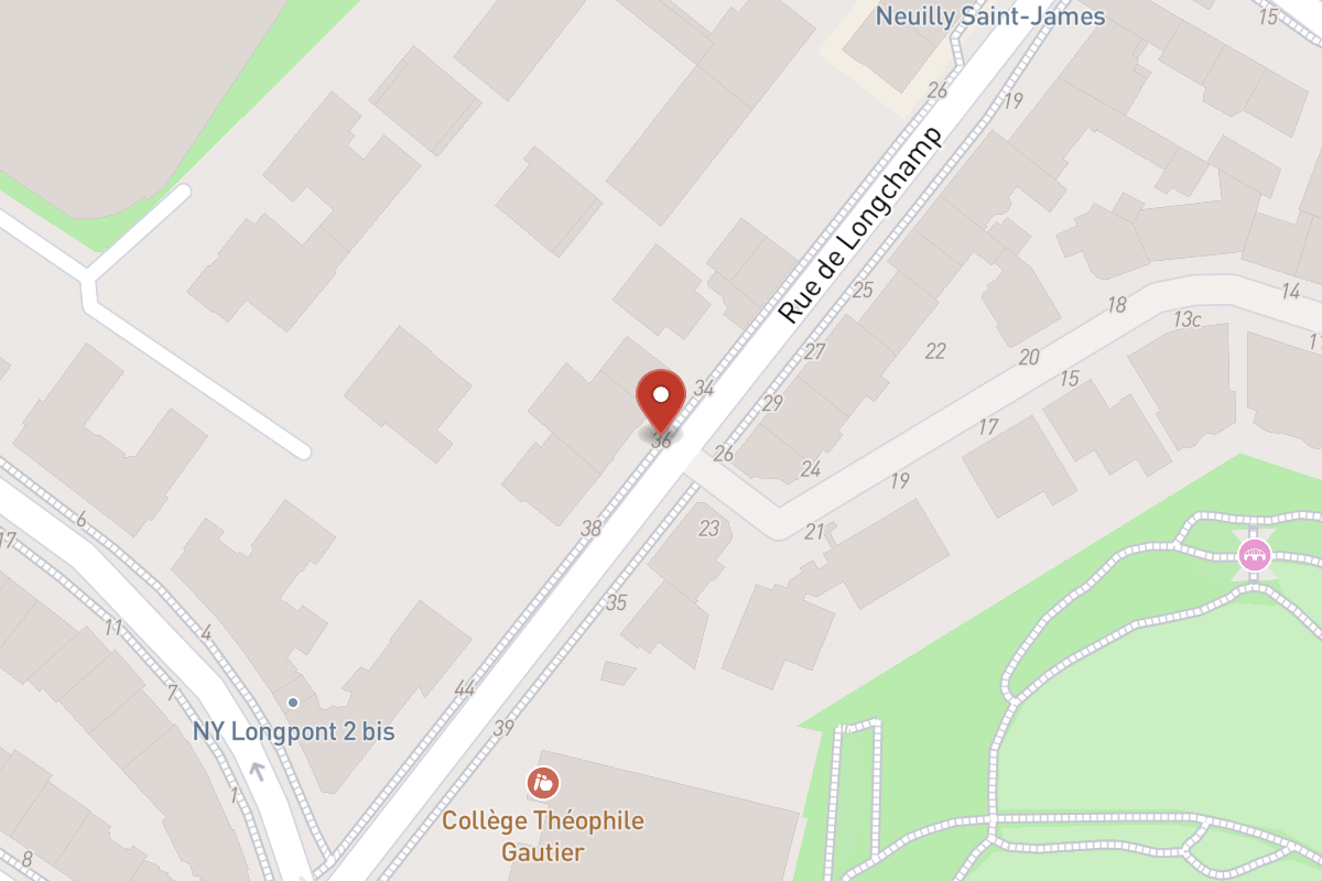 Plan de situation — 36 Rue de Longchamp