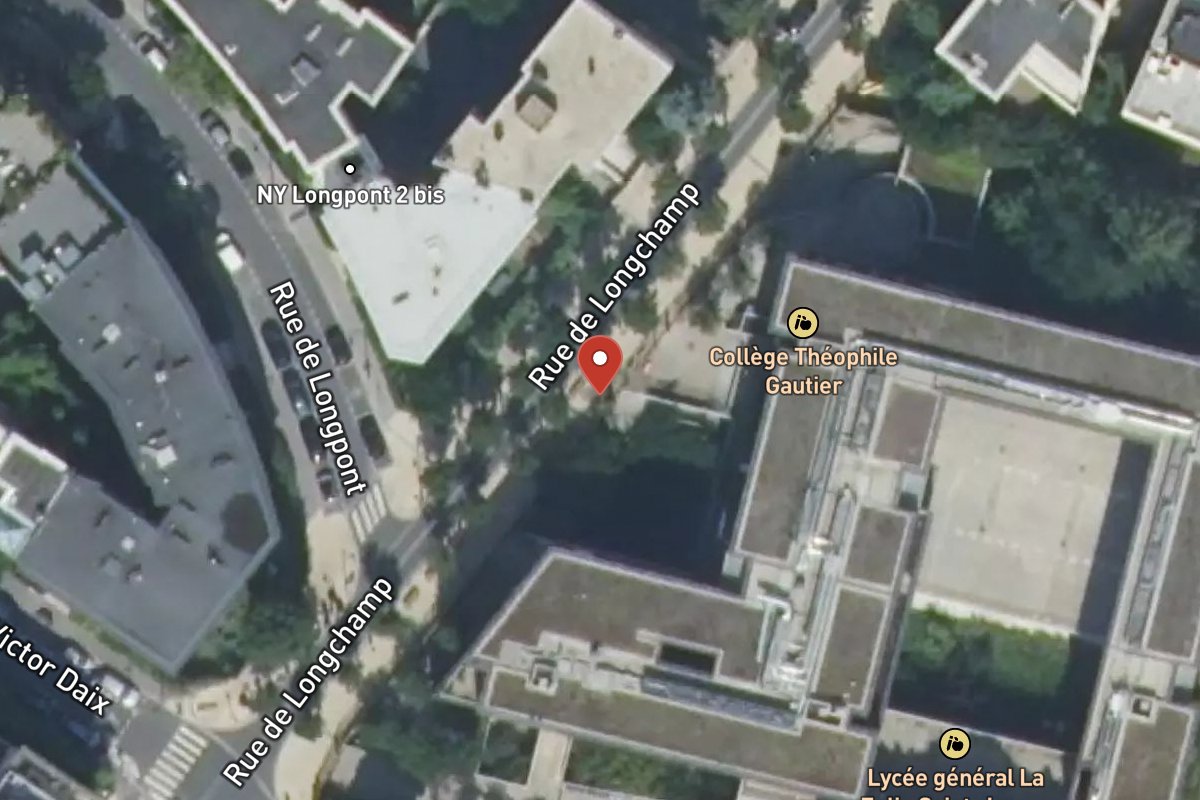 Vue satellite — 37 Rue de Longchamp