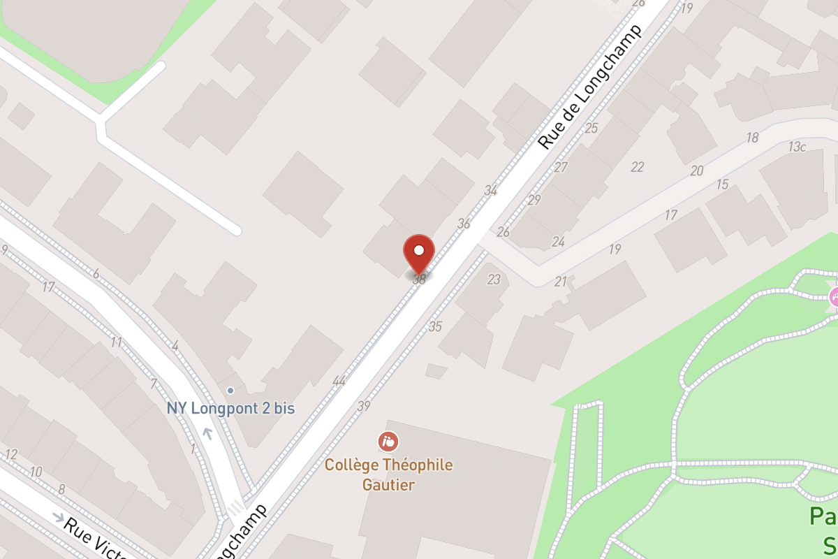 Plan de situation — 38 Rue de Longchamp