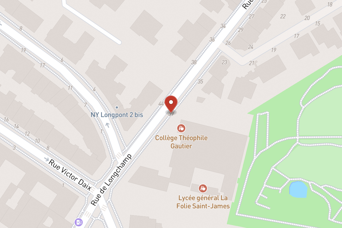 Plan de situation — 39 Rue de Longchamp