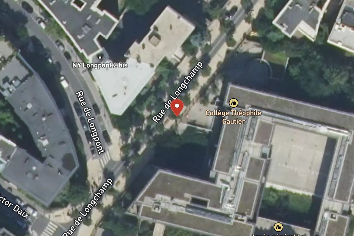 Vue satellite — 43 Rue de Longchamp