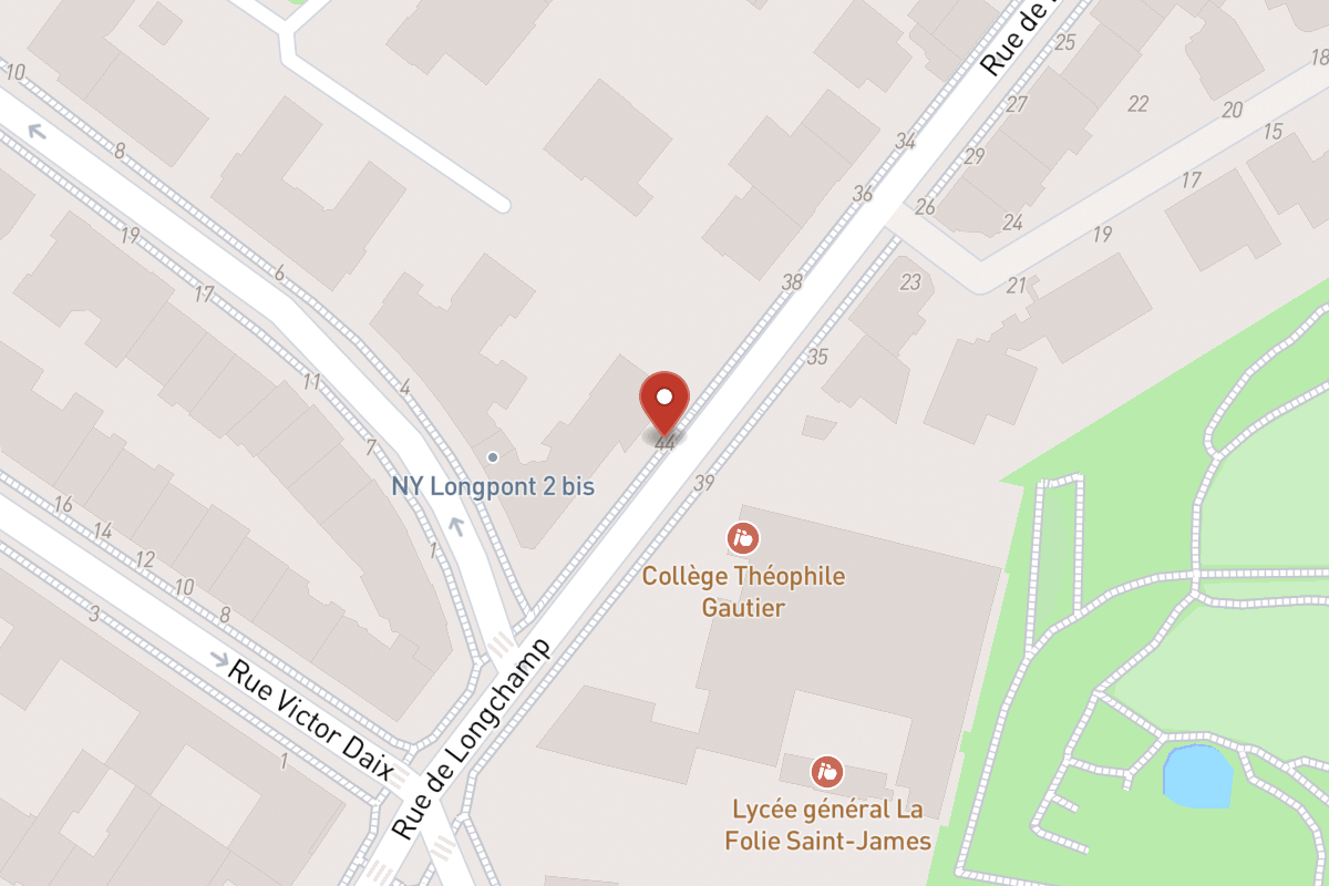 Plan de situation — 44 Rue de Longchamp