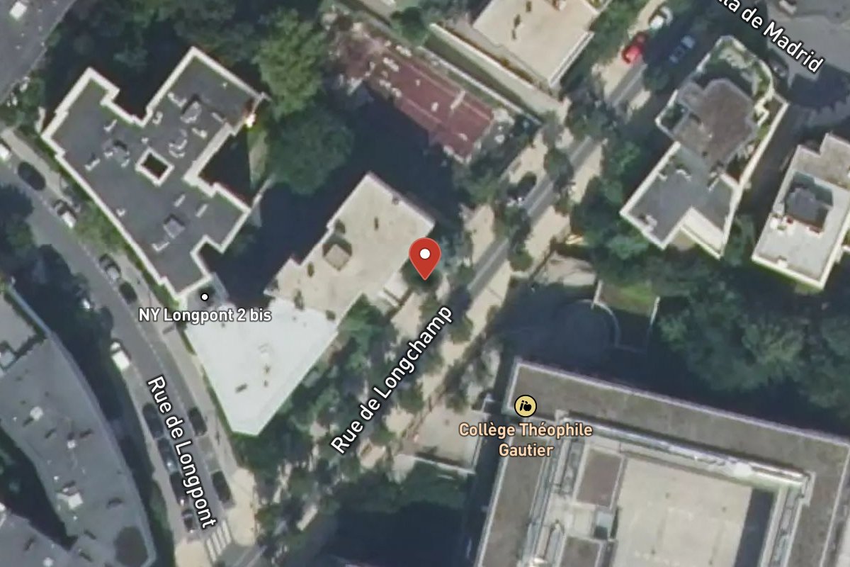 Vue satellite — 44 Rue de Longchamp