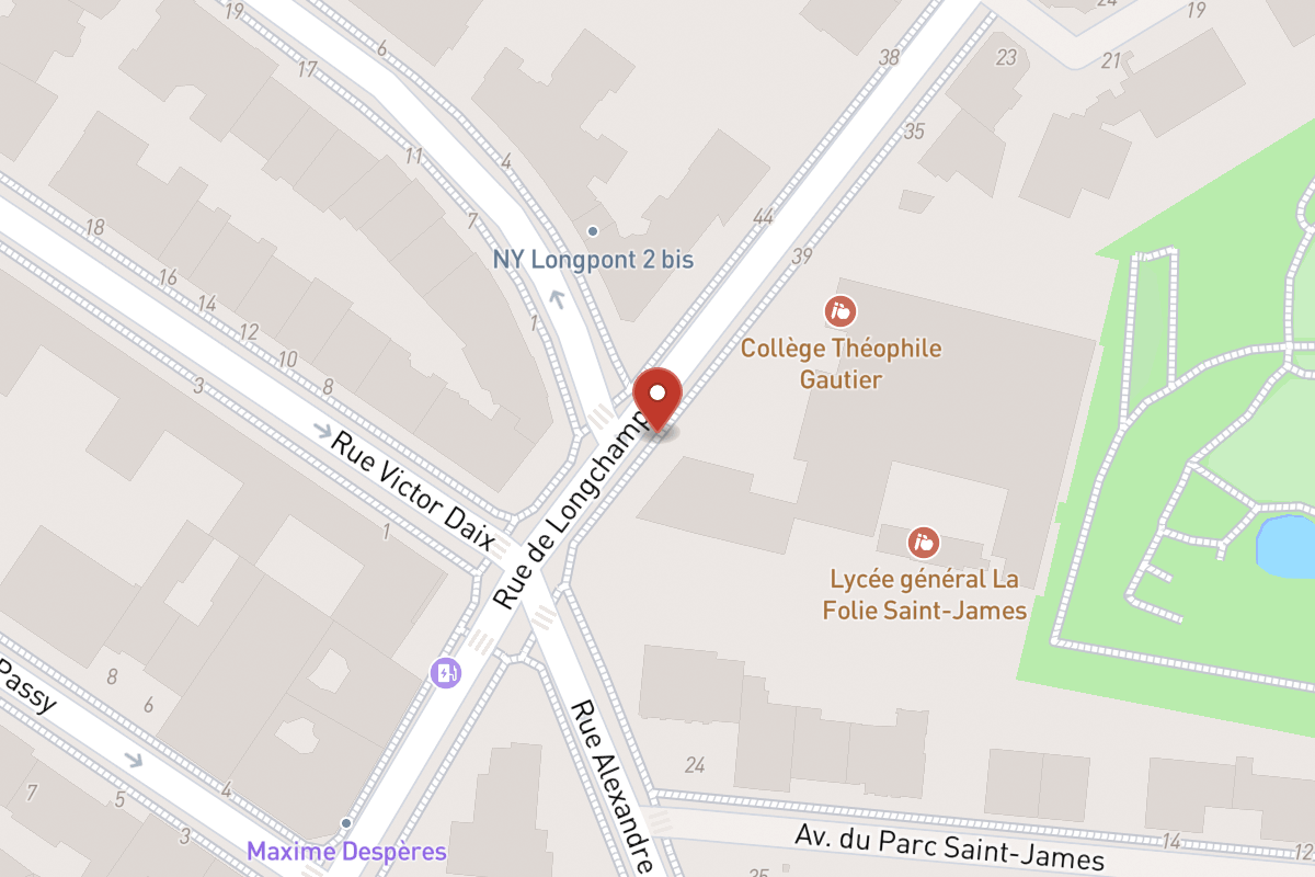 Plan de situation — 45 Rue de Longchamp