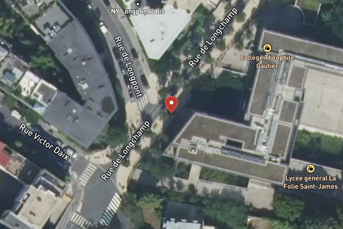 Vue satellite — 45 Rue de Longchamp