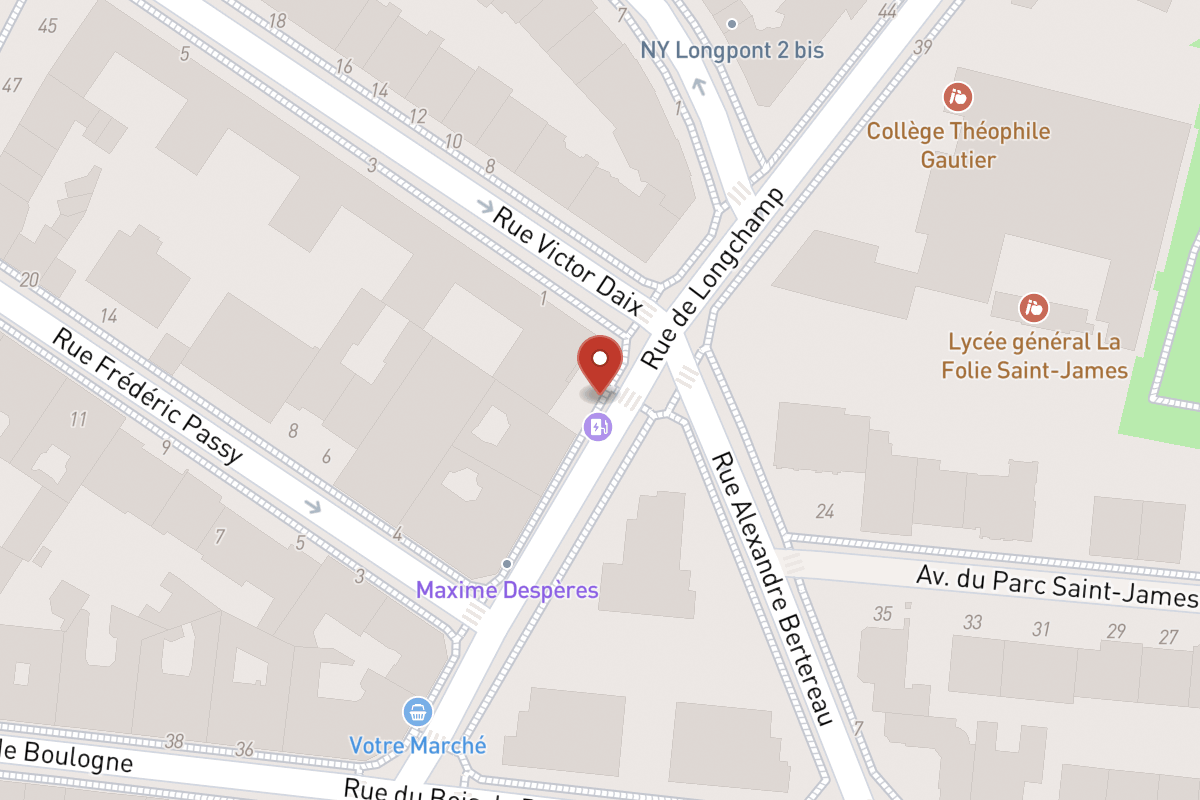Plan de situation — 48 Rue de Longchamp