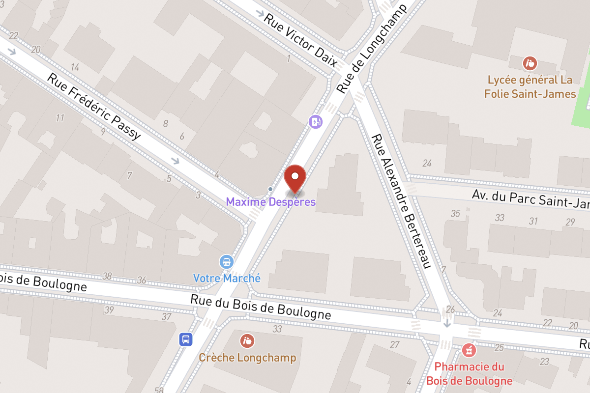 Plan de situation — 51 Rue de Longchamp