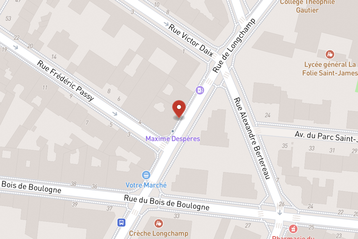 Plan de situation — 52 Rue de Longchamp