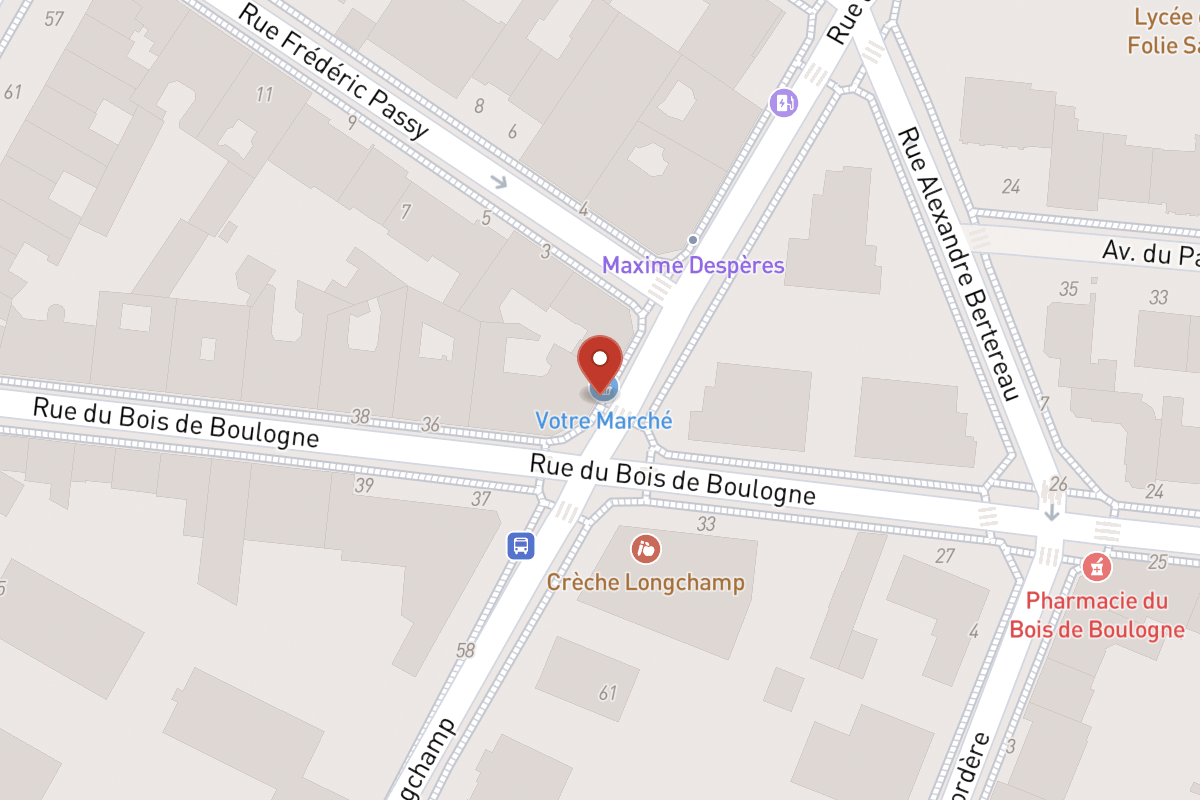 Plan de situation — 54 Rue de Longchamp