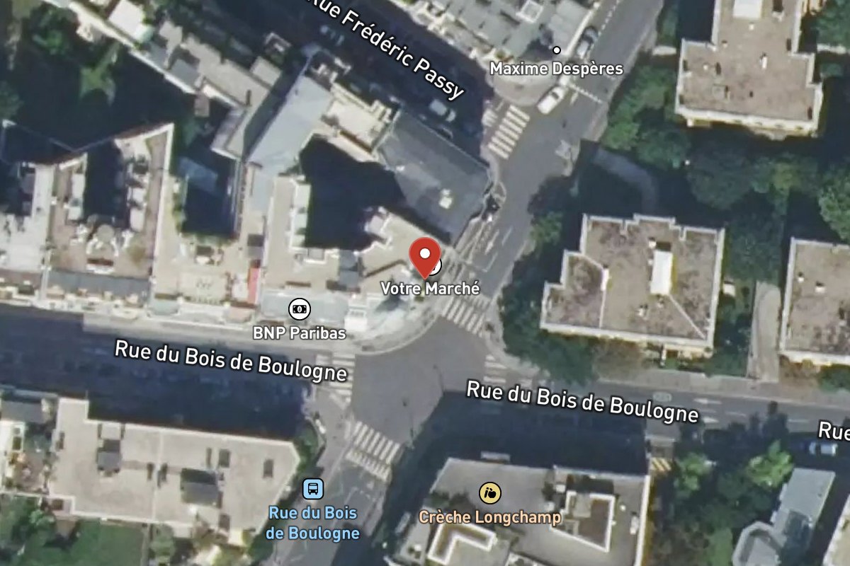 Vue satellite — 54 Rue de Longchamp