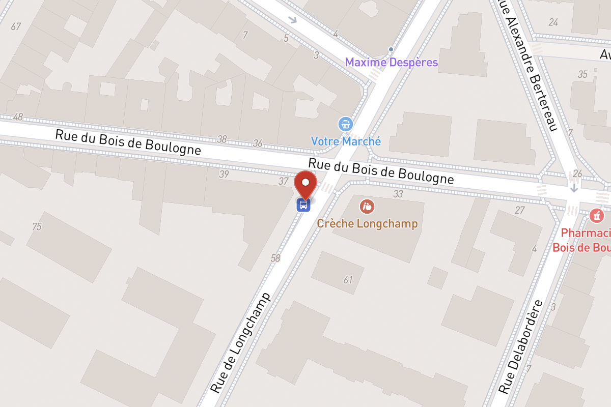 Plan de situation — 56 Rue de Longchamp