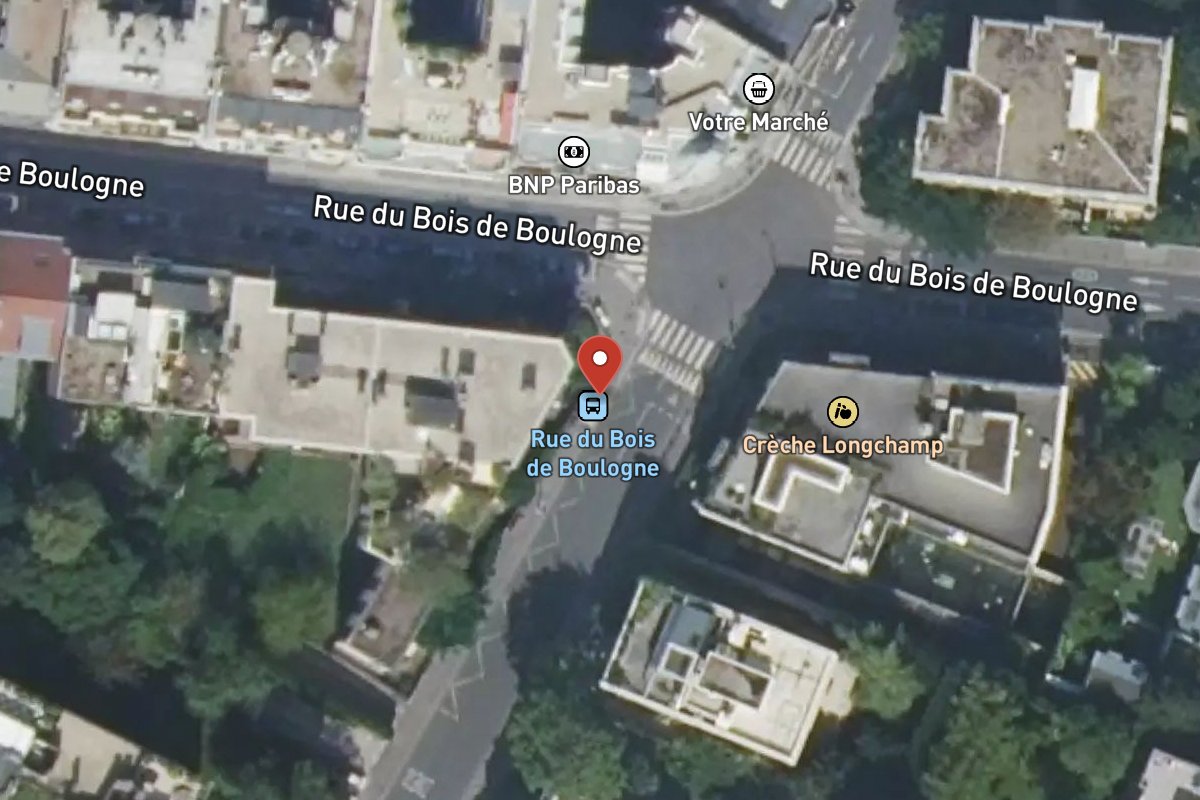 Vue satellite — 56 Rue de Longchamp